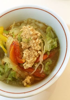 鶏ひき肉と野菜のあったかとろみ麺-レシピのメイン写真