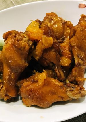 簡単！みかんと紅茶の鳥手羽元煮-レシピのメイン写真