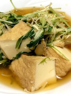 厚揚げと水菜、えのき茸の煮物-レシピのメイン写真