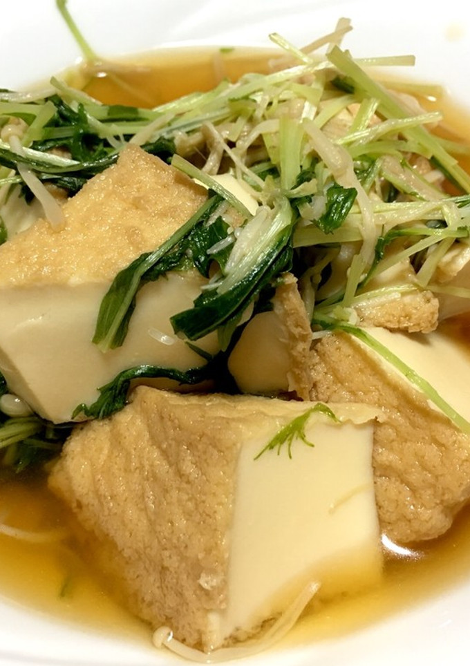 厚揚げと水菜、えのき茸の煮物-レシピのメイン写真