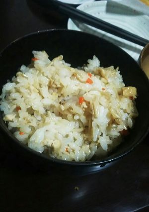 簡単!えのき茸と油揚げの混ぜご飯-レシピのメイン写真
