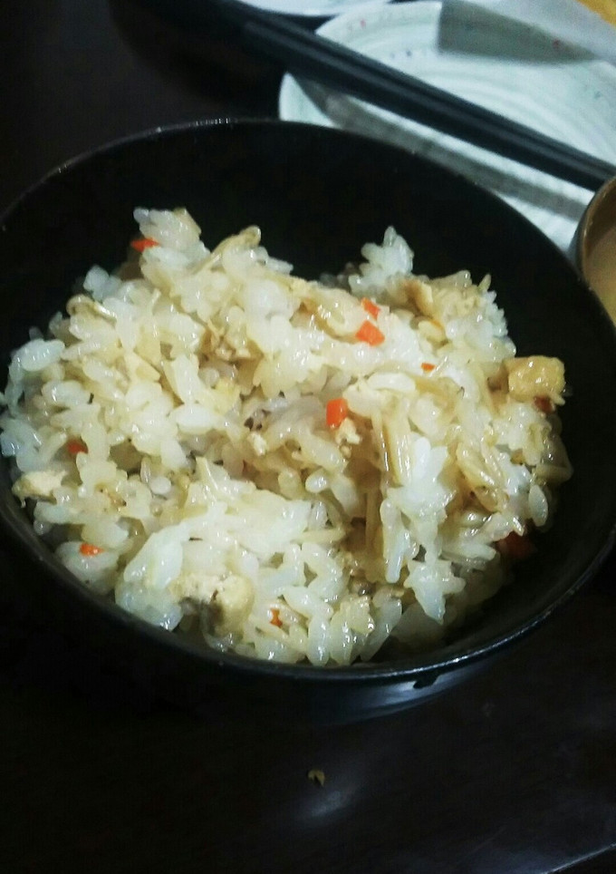 簡単!えのき茸と油揚げの混ぜご飯-レシピのメイン写真
