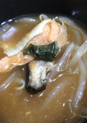 1人分 石狩汁風 鮭入り味噌汁-レシピのメイン写真