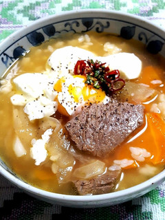 カルビスープ雑炊-レシピのメイン写真