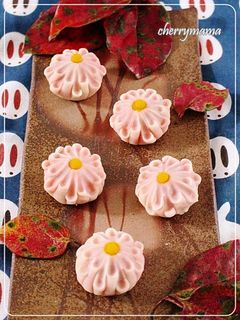 手作り和菓子★練り切りで16弁の菊-レシピのメイン写真