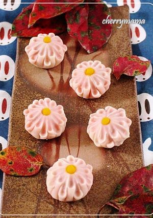 手作り和菓子★練り切りで１６弁の菊-レシピのメイン写真