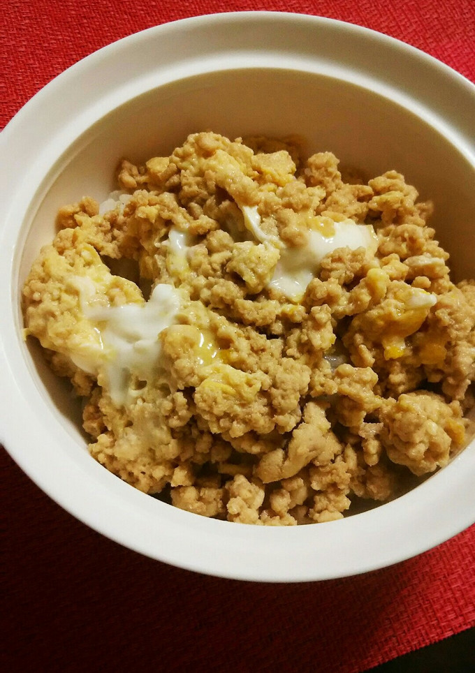 簡単‼鶏挽き肉の卵とじ丼（親子丼…）-レシピのメイン写真
