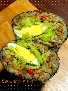 そばめしおにぎらず-レシピのメイン写真