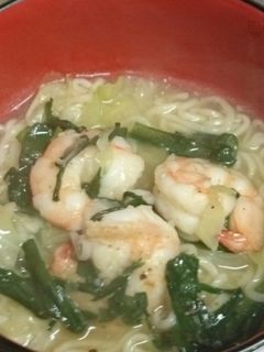 海老ニラとろ~り塩らーめん-レシピのメイン写真