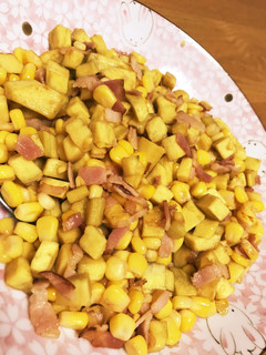 角切りさつま芋で甘うま☆コーンバター-レシピのメイン写真