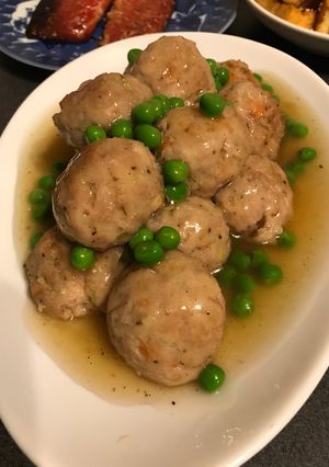 豚ひき肉とエビのあんかけフワフワ団子-レシピのメイン写真