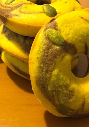 ハロウィン★かぼちゃのマーブルドーナツ-レシピのメイン写真