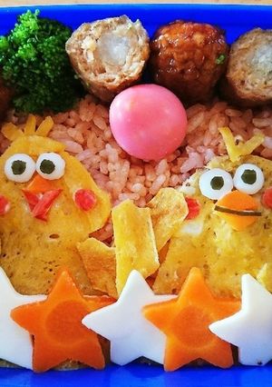 ポインコ兄弟のキャラ弁-レシピのメイン写真