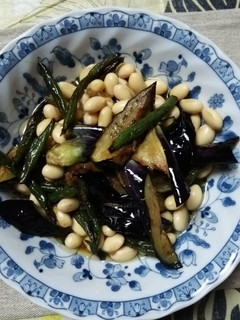 揚げなすといんげんと大豆のサラダ-レシピのメイン写真