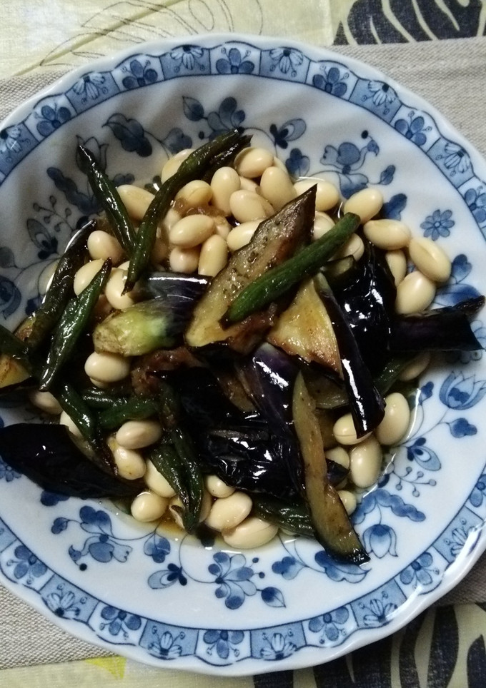 揚げなすといんげんと大豆のサラダ-レシピのメイン写真