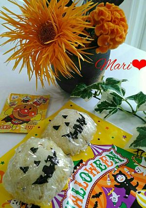 遠足用☆ジャックオランタンおにぎり-レシピのメイン写真