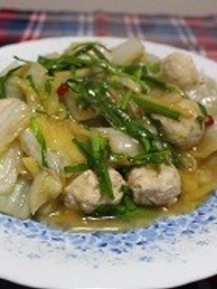 鶏だんごと白菜の辛み炒め-レシピのメイン写真