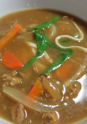 残りカレーでカレーうどん(低糖質手製麺)-レシピのメイン写真