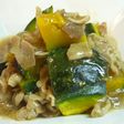 かぼちゃに肉あんかけ