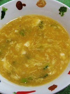 コーンと豆腐の中華風スープ-レシピのメイン写真