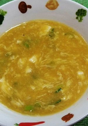 コーンと豆腐の中華風スープ-レシピのメイン写真