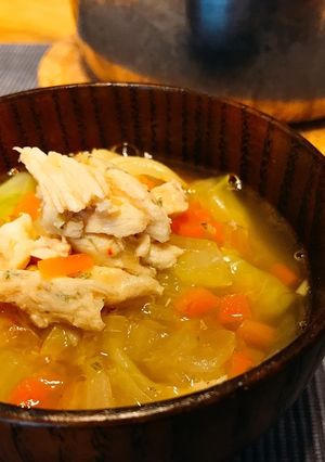 サラダチキンで作るたっぷり野菜スープ-レシピのメイン写真