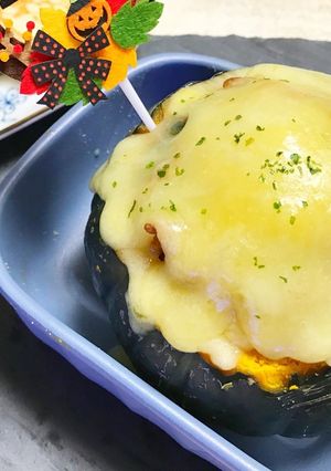 簡単☆坊ちゃんかぼちゃのミートグラタン-レシピのメイン写真