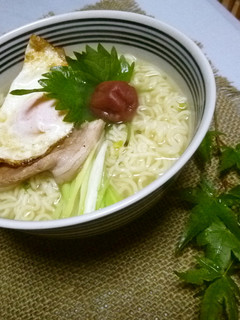 梅しそ塩ラーメン(^^♪-レシピのメイン写真