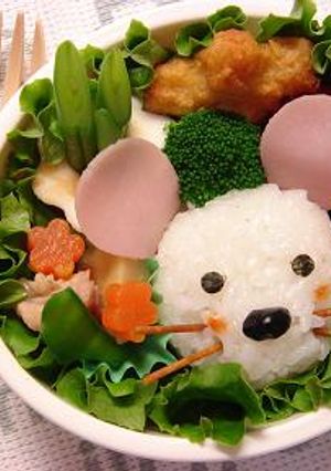 ネズミさんおにぎり-レシピのメイン写真