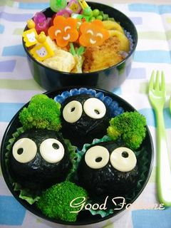 キャラ弁☆まっくろくろすけおにぎり弁当-レシピのメイン写真