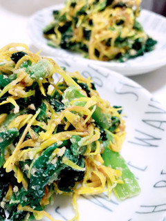甘さ控え目!菊とほうれん草の胡麻和え-レシピのメイン写真