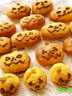 ハロウィンに♪カボチャ焼きドーナッツ☆-レシピのメイン写真