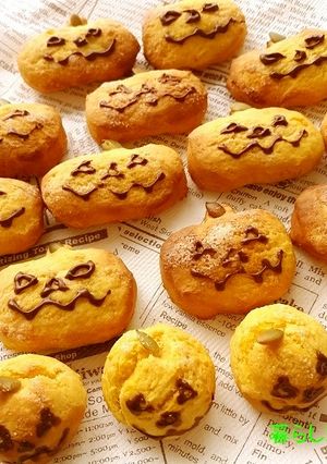 ハロウィンに♪カボチャ焼きドーナッツ☆-レシピのメイン写真