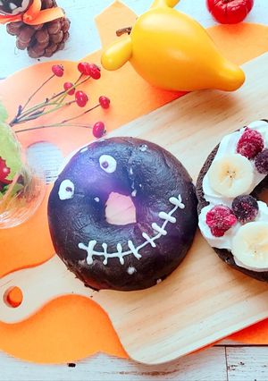 ベーグルのフールツサンドでハロウィン‎☻-レシピのメイン写真