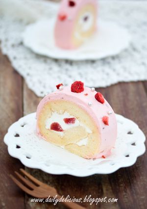 いちごゼリーロールケーキ-レシピのメイン写真