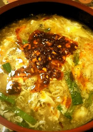 サッポロ一番しょうゆ味で酸辣湯麺-レシピのメイン写真