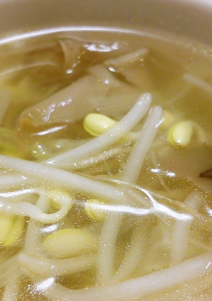 ザーサイ＆豆もやし＆長ねぎのスープ-レシピのメイン写真