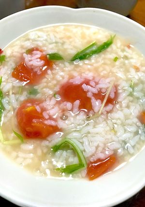 ミニトマトで雑炊-レシピのメイン写真
