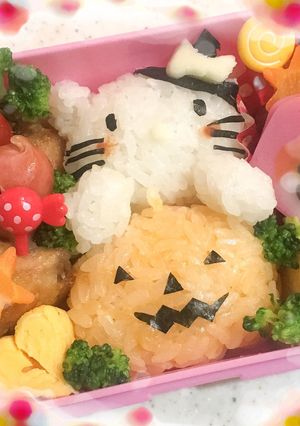 ハロウィンキャラ弁☆キティちゃん♪-レシピのメイン写真