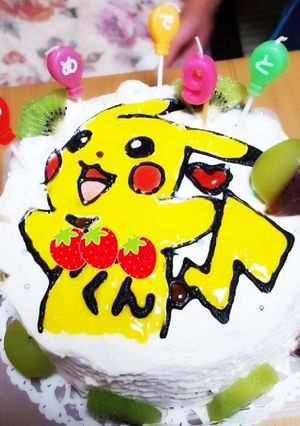 ★キャラクターケーキ‼ピカチュウ★-レシピのメイン写真