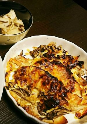 鮭と舞茸の味噌マヨチーズ焼き-レシピのメイン写真