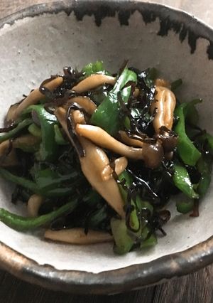 ピーマンとしめじの塩昆布バター*お弁当に-レシピのメイン写真