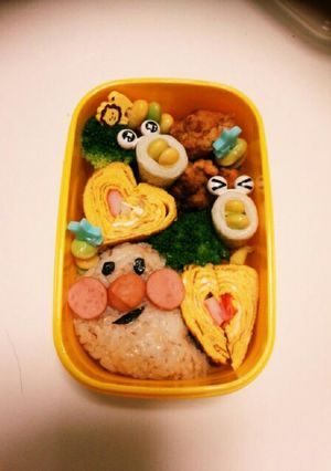 アンパンマンおばけ　弁当　ハロウィン　-レシピのメイン写真