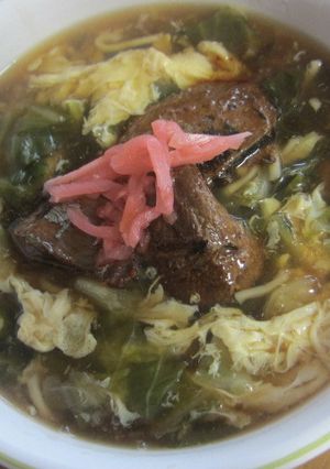 サンマ蒲焼きとキャベツと卵のとろとろ麺-レシピのメイン写真