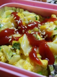 大根菜&きゃべつ+チーズ☆炒り卵/卵とじ-レシピのメイン写真