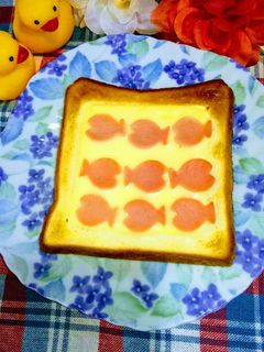 型抜きハムのチーズトースト-レシピのメイン写真