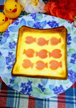 型抜きハムのチーズトースト-レシピのメイン写真