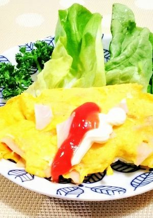 朝食に。余ったハムの卵とじ-レシピのメイン写真