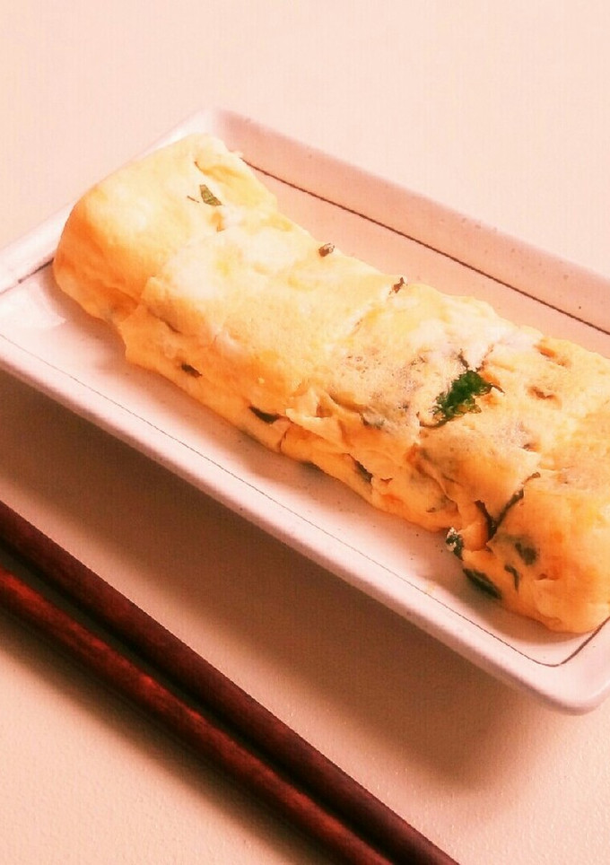 白だしで簡単♬大葉入り出汁巻き卵-レシピのメイン写真