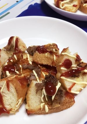 フライパン de 食パンのピザ風-レシピのメイン写真